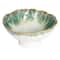 Hello Honey® 9" Green & Brown Stoneware Footed Bowl with Speckled Glaze